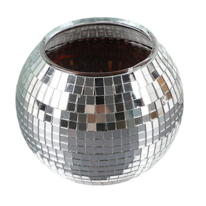 Disco Ball Planter, Disco Decor Flower Pot, Mirror Ball Planter, for Indoor Bedroom Living Room Kitchen Study Room Balcony Desk Shelf Windowsill Home Party Succulents Cactus