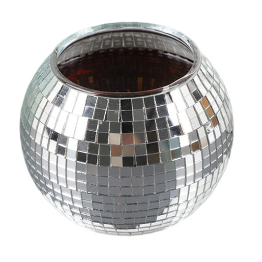 Disco Ball Planter, Disco Decor Flower Pot, Mirror Ball Planter, for Indoor Bedroom Living Room Kitchen Study Room Balcony Desk Shelf Windowsill Home Party Succulents Cactus