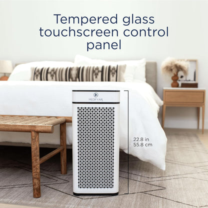Medify MA-40 Air Purifier with HEPA Filter | 1,793 Ft² Coverage in 1Hr for Smoke, Wildfires, Odors, Pollen, Pets | Quiet Removal to 0.3 Microns | White, 1-Pack