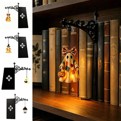 Ghost Library Lantern, Decorative Bookshelf Lighting, Reading Book Shelf Lights, Antique LED Books Nook Lamp Ornament for Study Reading Corner Home Library, Unique Gift for Book Lovers